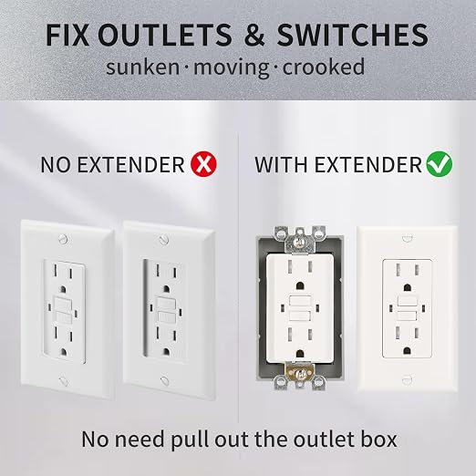 12PCS 1/2 Inch Single Gang Outlet Box Extender - Image 6
