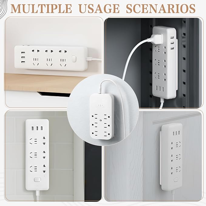 12 Pcs Power Strip Holder Self Adhesive Power Strip Wall Mounted Protector - Image 5