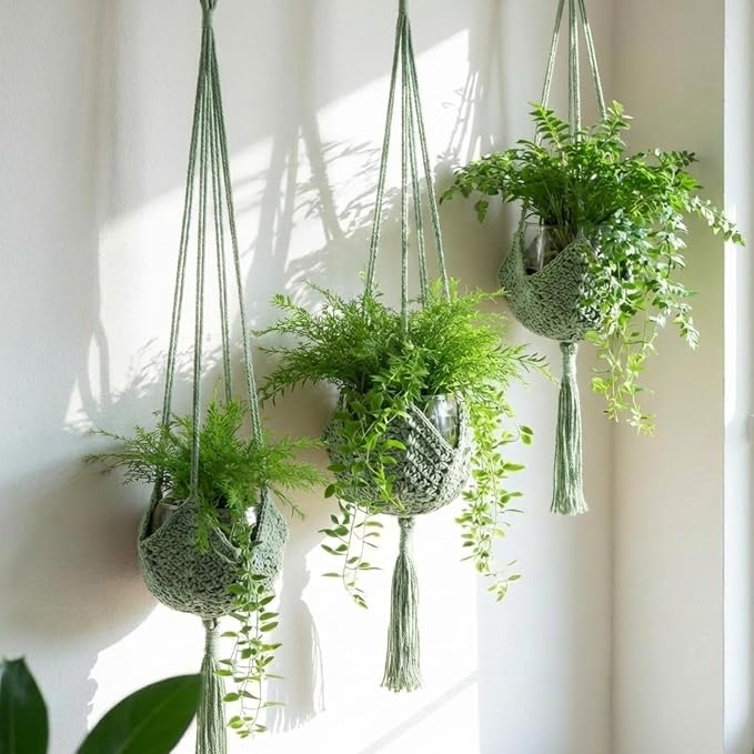 Shappy 1 Pack Boho Macrame Plant Hanger - Image 6