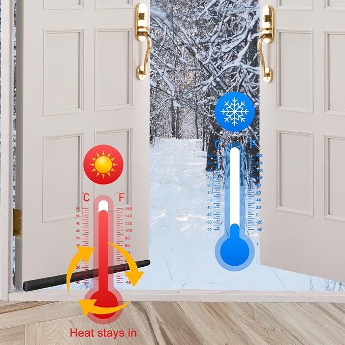 2 Pack Door Draft stoppers for Bottom of Door Adjustable from 30to 36inches | - Image 5
