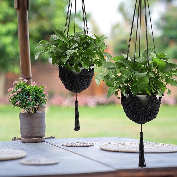 Shappy 3 Pack Boho Macrame Plant Hanger - Image 6