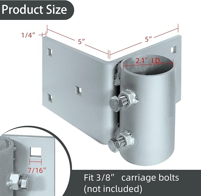 Stationary Dock Heavy Duty Hardware Side Leg Pipe Holder, Floating Dock - Image 2