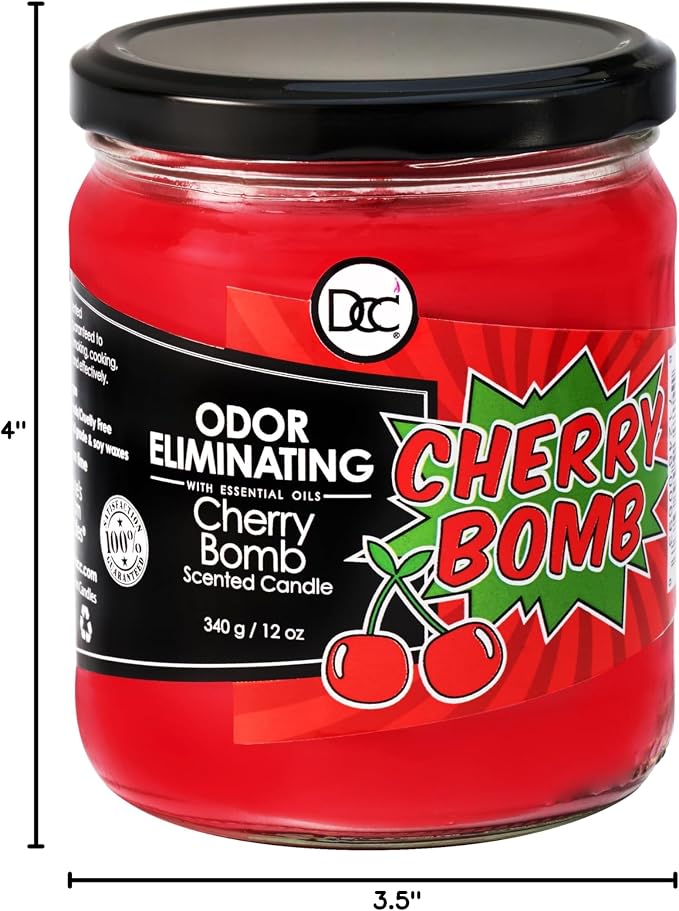 Cherry Bomb Odor Eliminating Highly Fragranced Candle - Image 7
