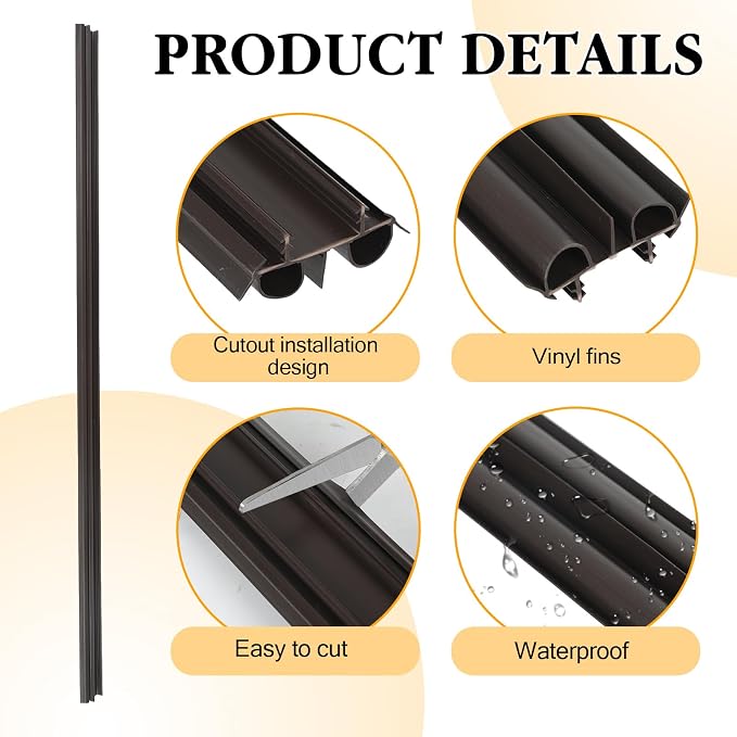 2 Pcs 36 Inch 90CM Exterior Door Sweep - Image 3