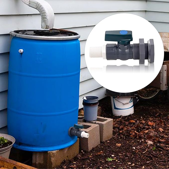 Enoch's Land PVC Rain Barrel Spigot Kit, 3/4" Rain Barrel Valve - Image 7