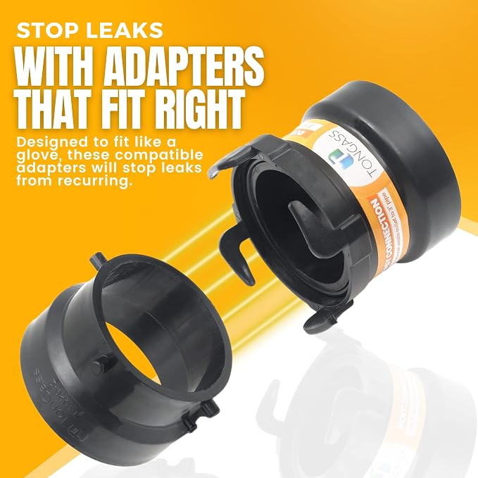 TonGass RV Sewer Hose Fitting Adapter to PVC | ABS Plastic, RV Sewer Connection - Image 7
