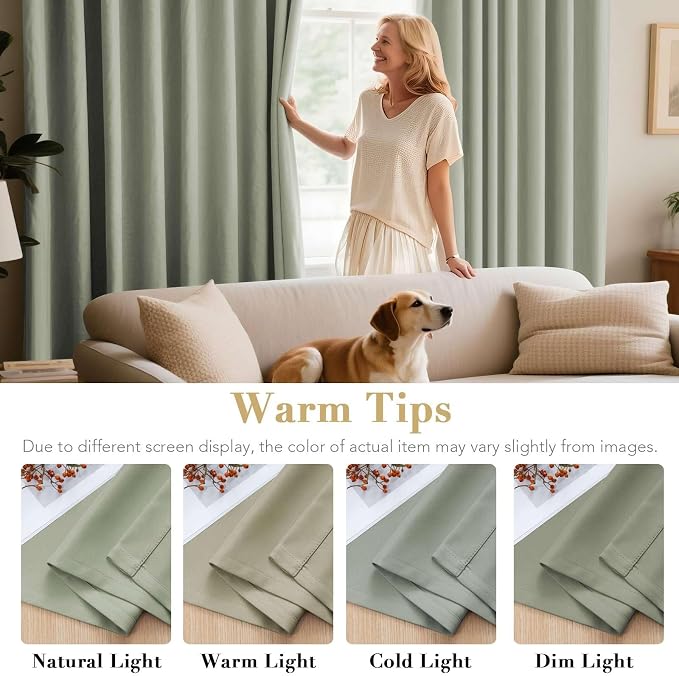 H.VERSAILTEX Window Treatment Blackout Thermal Insulated Room Darkening Solid - Image 5