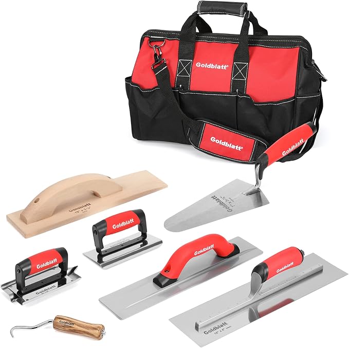 Goldblatt 8 Pieces Concrete Tools, Masonry Tool Kit by GOLDBLATT