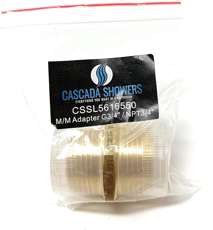 Cascada 3/4" G Thread Male to 3/4" NPT Thread Male Pipe Fitting Adapter - Image 5
