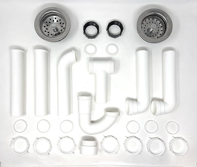 Sink Drain Pipe Kit, 1 ½” All-in-One Plumbing Set - Image 2
