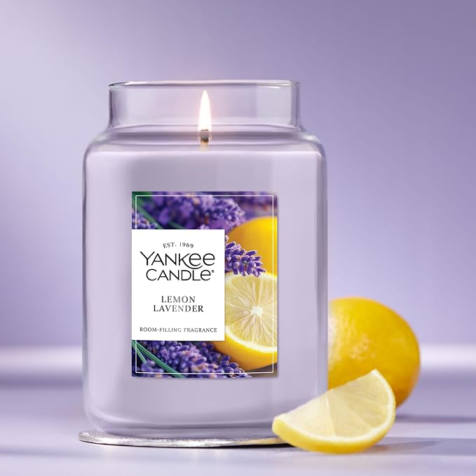 Yankee Candle Lemon Lavender Scented Candle, 22oz Large Jar - Image 4