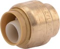 SharkBite 1/2 Inch Push Cap, Push to Connect Brass Plumbing Fitting, PEX Pipe by SharkBite