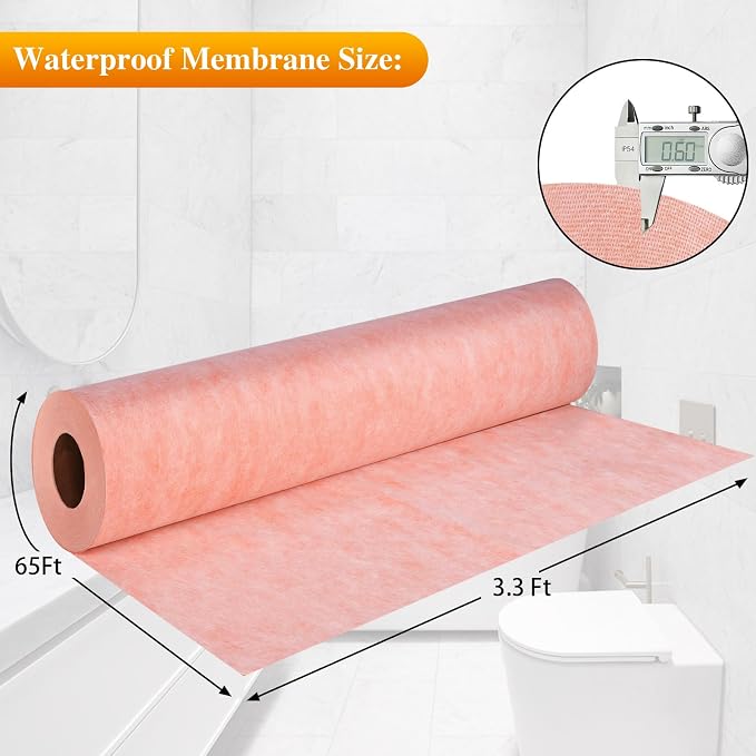 Waterproofing Membrane Band for Shower, Waterproof Membrane Tape-3.3Ftx65Ft | - Image 2