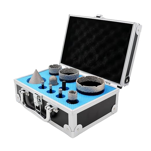 Diamond Tile Hole Saw Kit 10-Pack, DT-DIATOOL Diamond Core Drill Bits Set - Image 6