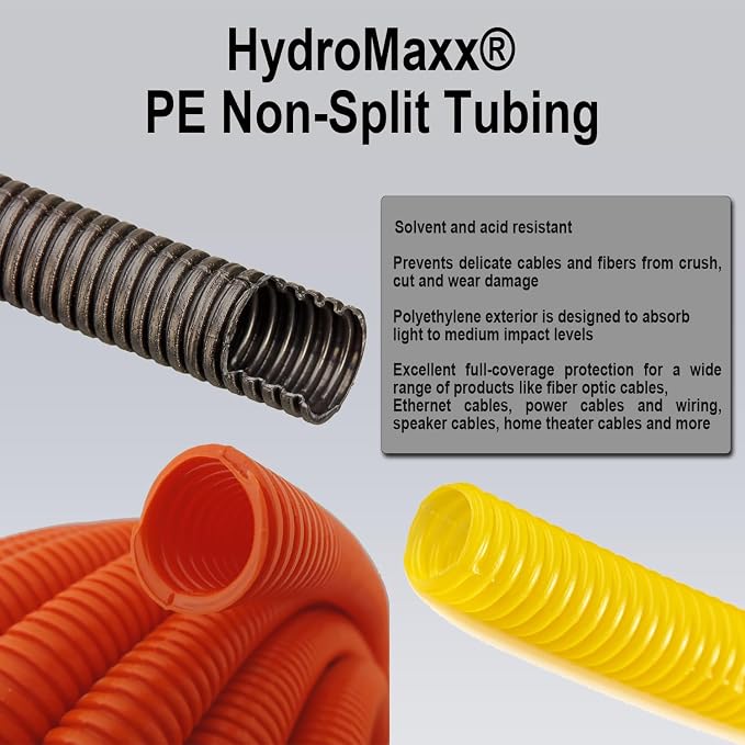 HydroMaxx® Flexible Polyethylene LDPE Non-Split Corrugated Wire Loom Tubing - Image 5