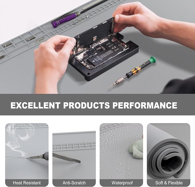 Extra Large Soldering Mat, 32.3’’x16.6’’ Large Silicone Solder Mat, 932℉ Heat - Image 3
