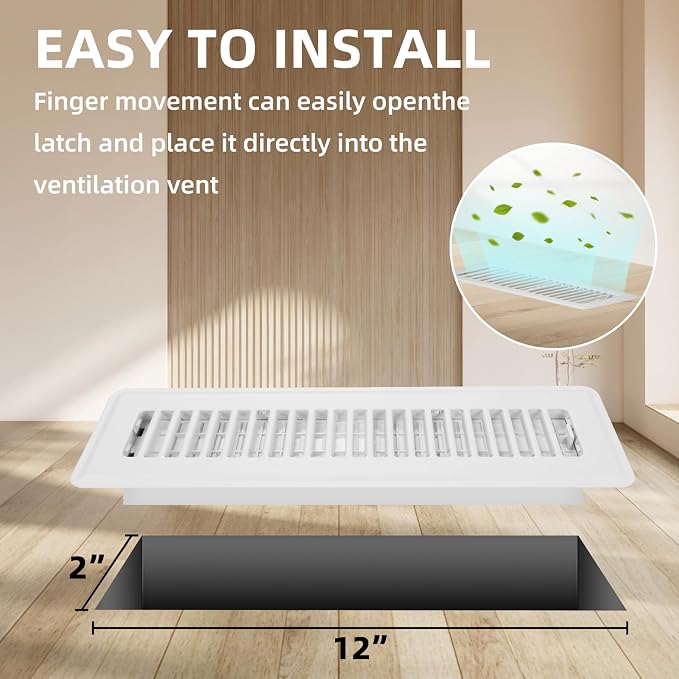 Floor Register 2x12-4 Pack Vent Covers - Image 3