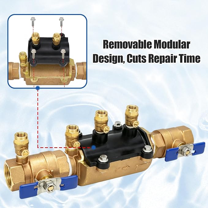 1-350 1" Double Check Backflow Preventer, Double Check Valve Assembly | Cast - Image 3