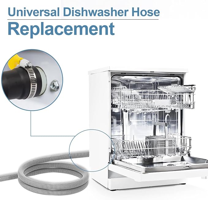 MyLifeUNIT Universal Dishwasher Drain Hose, 10 Ft Dishwasher Discharge Hose - Image 4