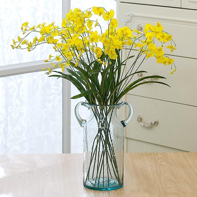 MDLUU Decorative Glass Vase 11" Tall, Bubble Air Flower Vase - Image 4
