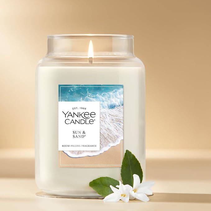 Yankee Candle Sun & Sand Scented Candle, 22oz Large Jar - Image 4