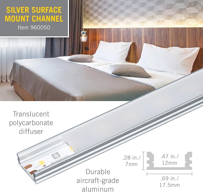 Armacost Lighting LED Tape Light Mounting Channel, Surface Mount - Image 3