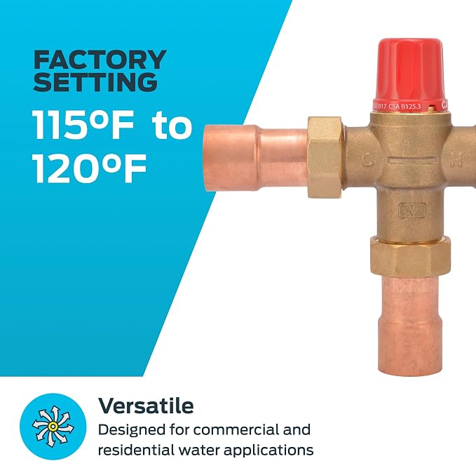 Cash Acme 1 Inch HG110-HX Thermostatic Mixing Valve - Image 3
