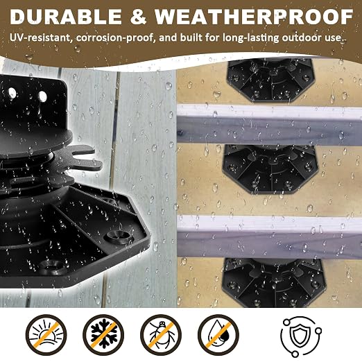12 Pack Adjustable Deck Support Pedestal Kit 1-3/16" to 2-3/8" | Deck - Image 5