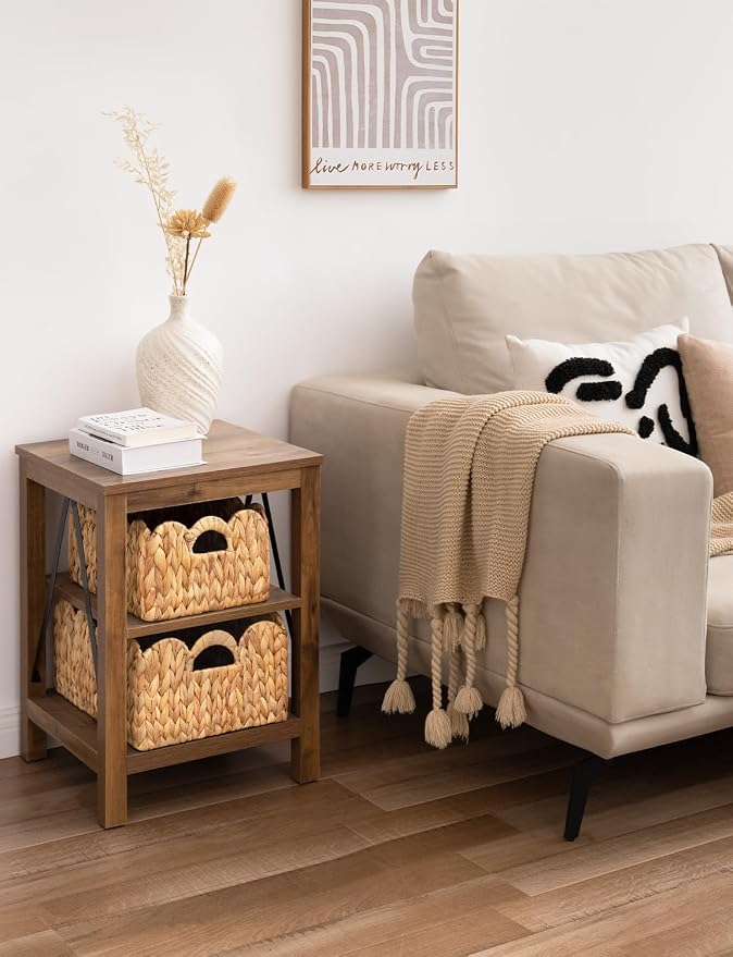 StorageWorks Scalloped Edge Wicker Basket, Hand-woven Rattan Baskets - Image 7
