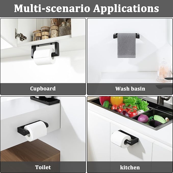 Alise Black Toilet Paper Holder Wall Mounted - Image 6