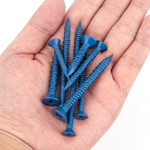 VIGRUE 1/4" 3/16" Concrete Screws Assortment Kit 210PCS Flat Head Cement Screws - Image 6