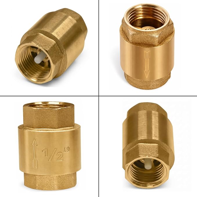 One Way Check Valve 1/2" Female Backflow Preventer, Check Valve - Image 3