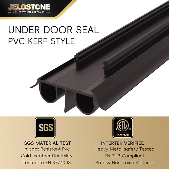 2 Pack - 36" Kerf Door Bottom Seal Replacement, Channel Fit Weather Stripping - Image 3