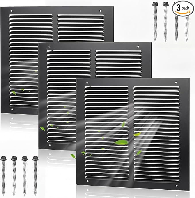 Black 3 Pack Ceiling Vent Cover by Unknown