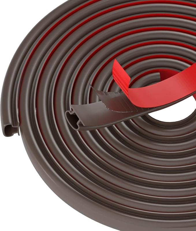 Brown Rubber Weather Stripping Door Seal Strip, D Shape Door Weather Seal Strip by PUNDIN