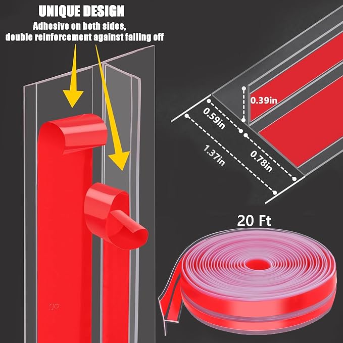 T-Shaped Door Draft Stopper – Weather Stripping Seal - Image 2