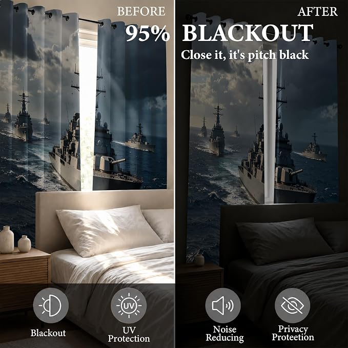 Naval Warships Blackout Curtains - Image 5