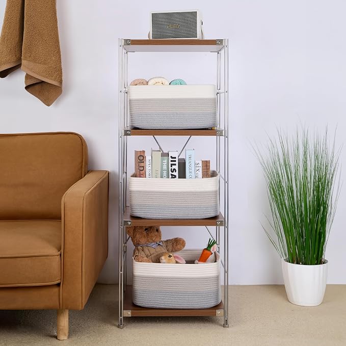 MiniArk Large Storage Baskets for Shelves, Baby Nursery, Toy Baskets Box - Image 4