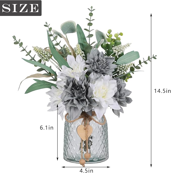 14.5" Artificial Dahlia Flowers - Image 2