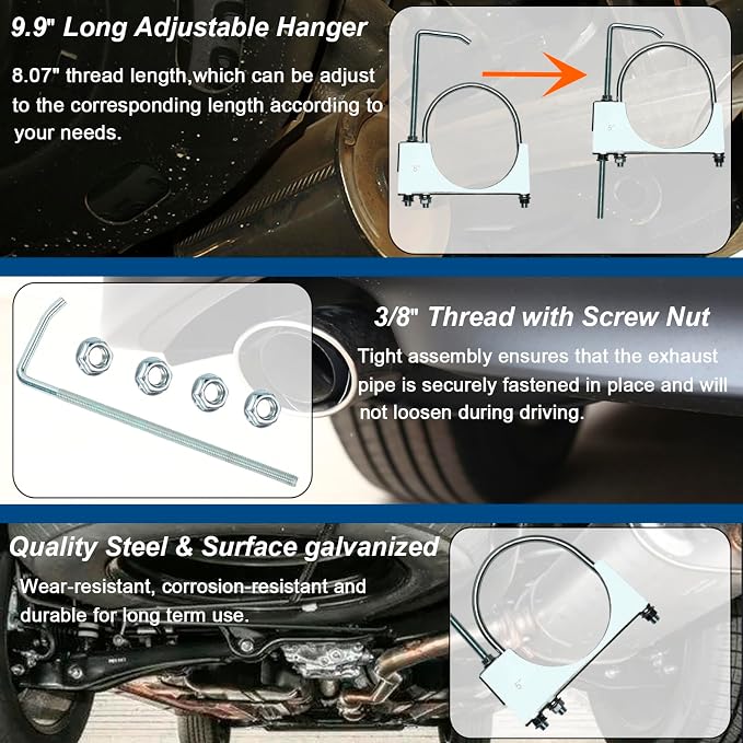 5" Exhaust Clamp With Hanger One-Piece Muffler Hanger, Corrosion Resistant - Image 4