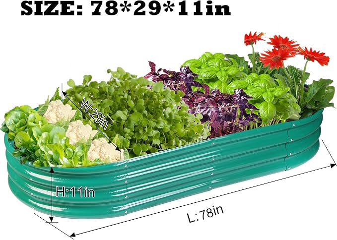 Rakukiri Raised Garden Bed GRS Certified Galvanized Planter Box Outdoor - Image 3