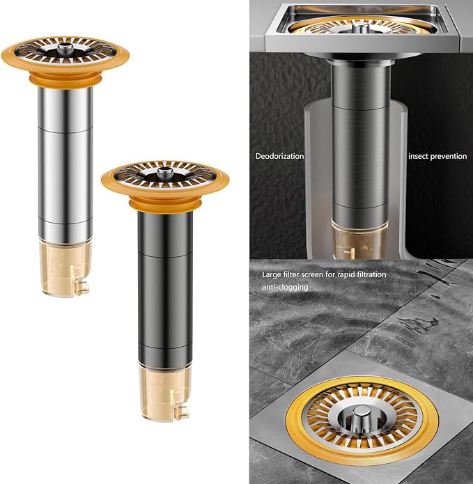 Extended Floor Drain Cores Stable Variable Length Sewer Extension Pipe Bathroom - Image 5