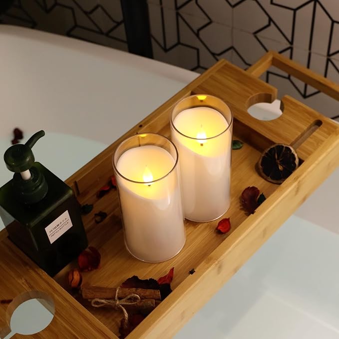 NURADA Flameless Candles with Remote Timer: 3D Wick Battery Operated Led Pillar - Image 5