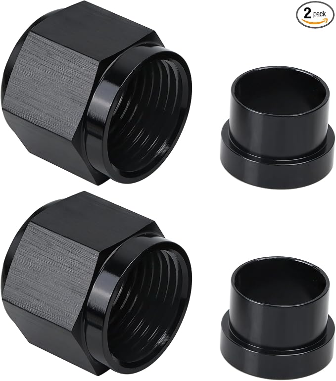 EVIL ENERGY 4AN Female Hardline Tube Nut & Sleeve Aluminum Fitting by EVILENERGY