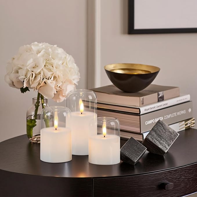 GenSwin Clear Glass LED Flameless Candles - Image 6