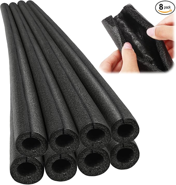 8 Pcs 3.3 Feet Foam Pipe Insulation Foam Tube Insulating Water Pipe Pool Swim by Amylove