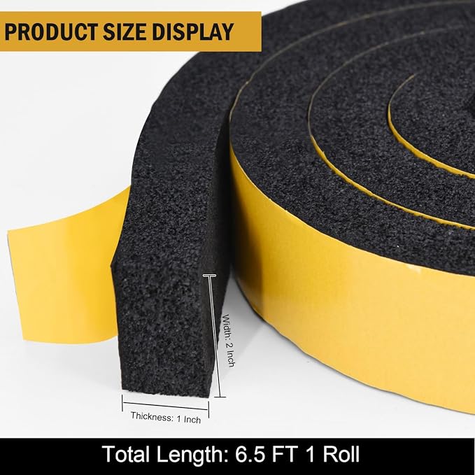 YoleShy Window Air Conditioner Foam Tape 2 Pcs 2 Inch Wide x 1 Inch Thick - Image 4