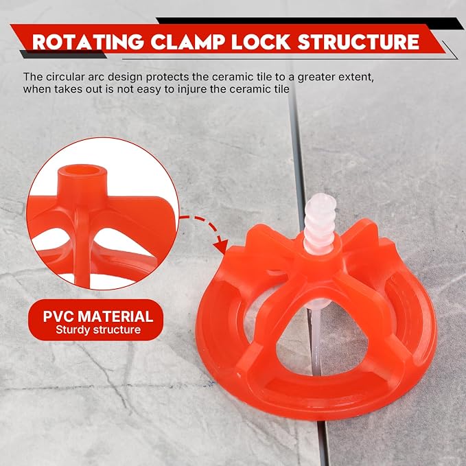 Tile Leveling System 1/8", Effortless DIY Install, Precision Gap Control - Image 3