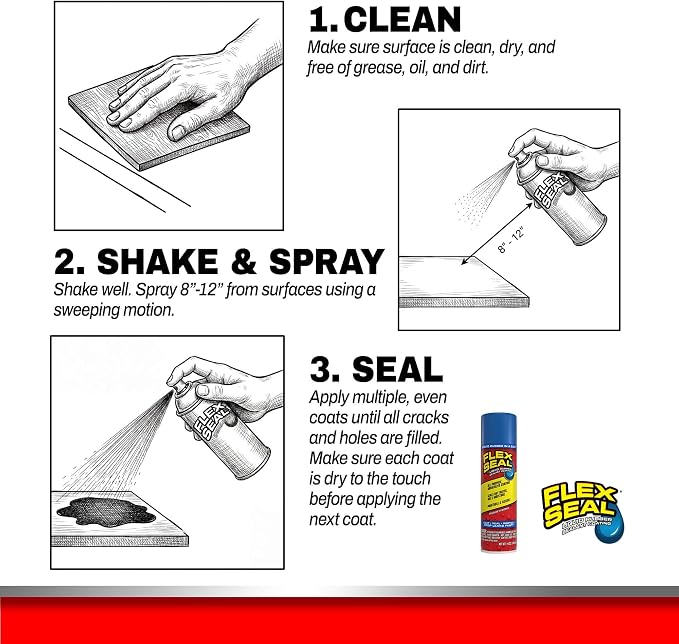 Flex Seal, 14 oz, Stop Leaks Instantly, Waterproof Rubber Spray On Sealant - Image 6