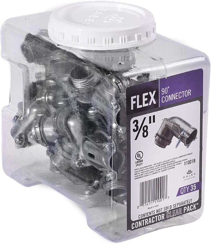 Halex - 3/8" Flex 90DEG Connector - 35/CCP by Halex